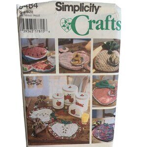 Simplicity Placemats Napkins Coasters Recipe Box Cover Sewing Pattern 9484 - Unc